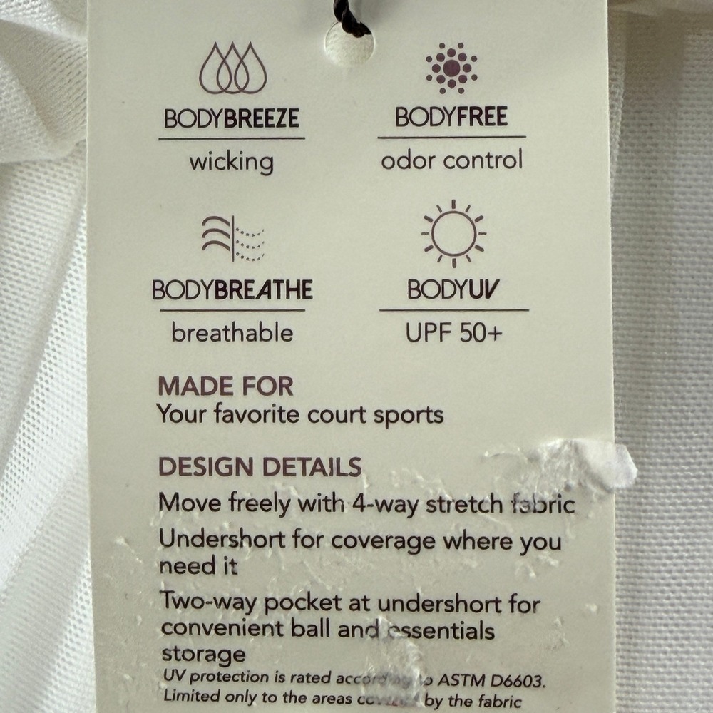 CALIA Womens XL Pleated Mesh Skort Pure White Tennis Court Skirt WAX15225W NWT - Picture 6 of 9